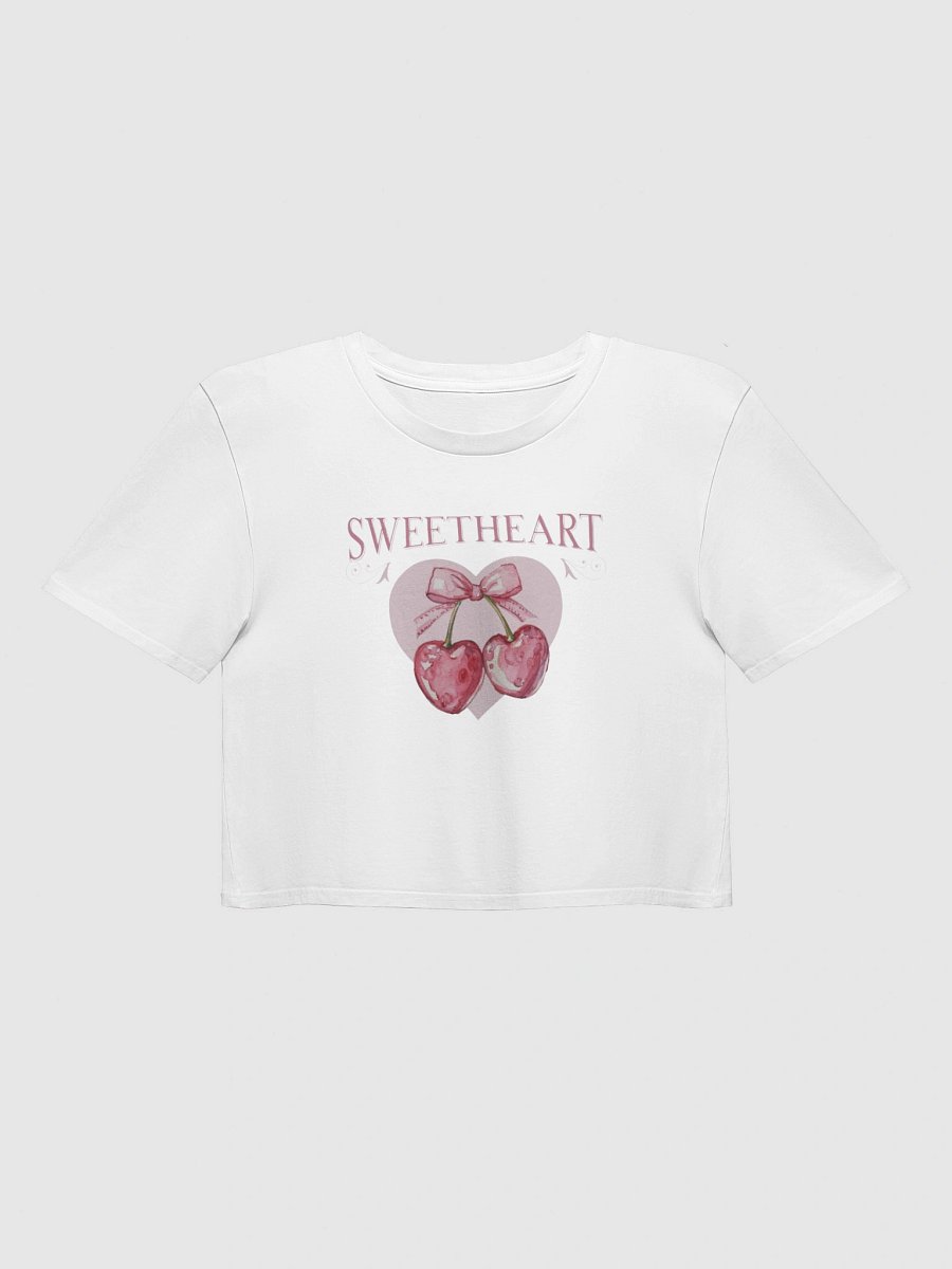 Sweetheart Cherry Coquette Bow Baby Tee Crop Top product image (1)