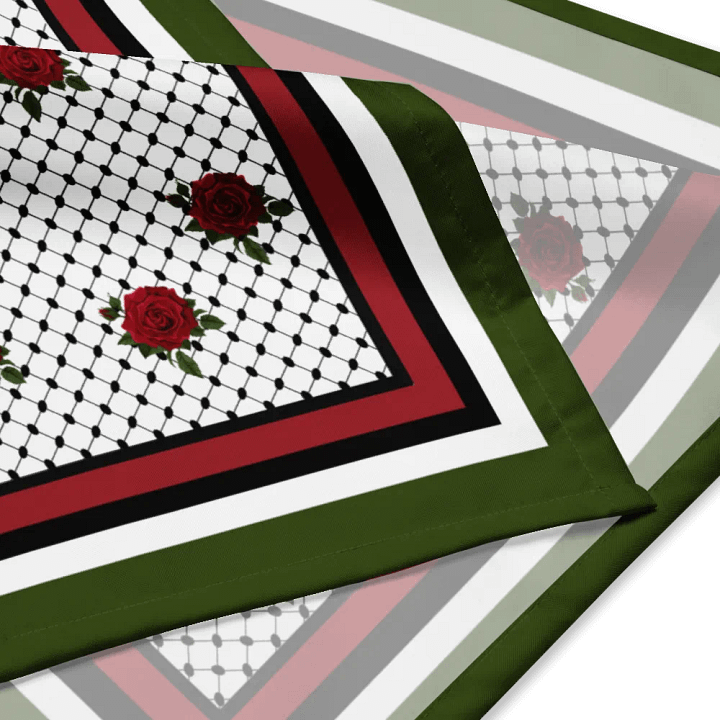 Olive Kufiya Rose Bandana Scarf Headwear product image (1)
