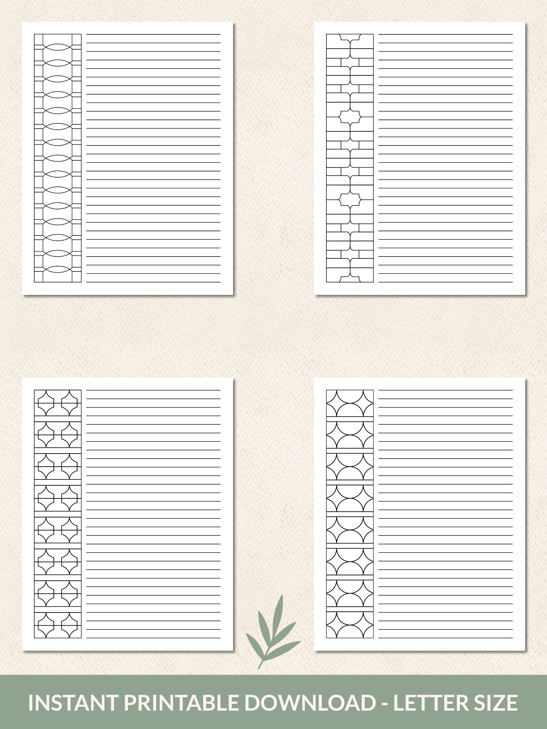Printable 34-Page Geometric Pattern Coloring Journal product image (8)