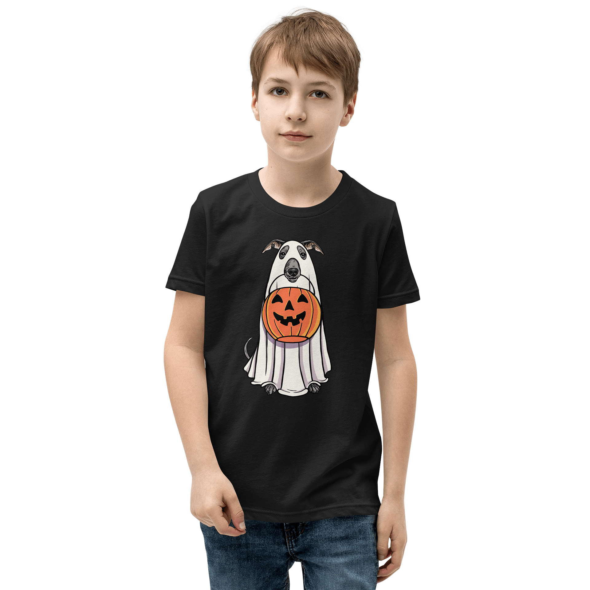 Halloween Italian Greyhound(Blue) Youth T-Shirt product image (1)