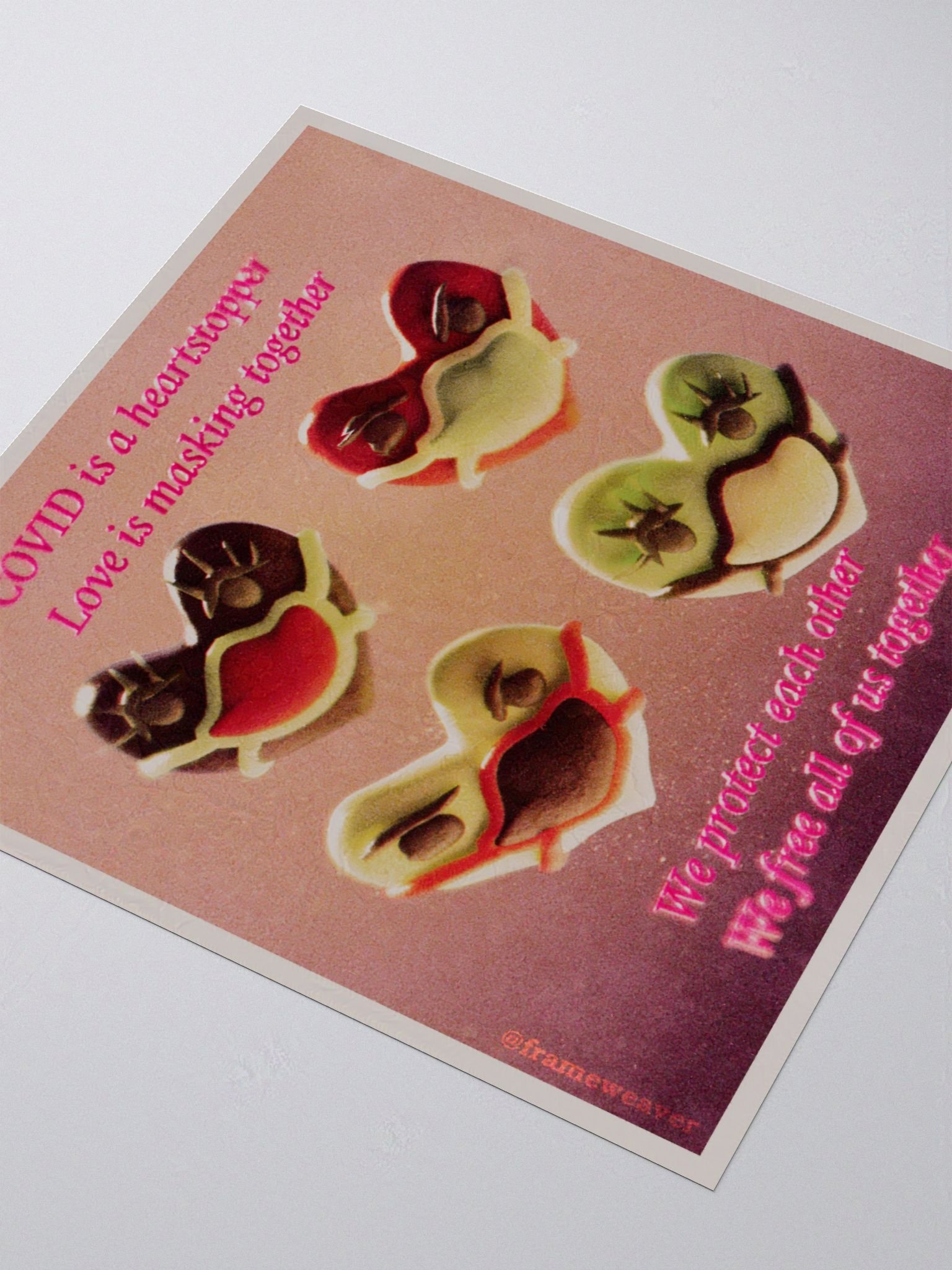 Love Is Masking Together big sticker product image (15)
