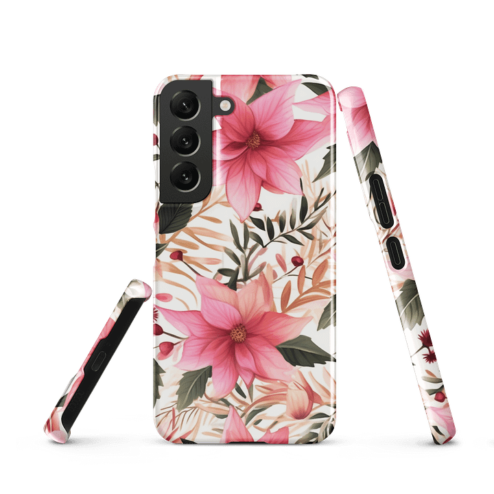Pink Poinsettia Samsung® Snap Case product image (1)