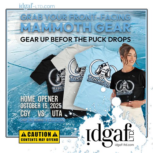 🏒 Home ice. Cold as ever.
The Mammoth hit the ice at home for the first time.
IDGAF from puck drop to final horn.
@utahmammot...