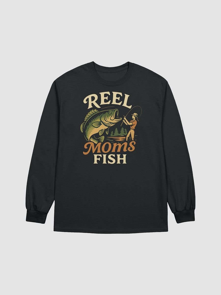 Reel Moms Fish Long Sleeve Tee – Funny Vintage Fishing Shirt product image (2)