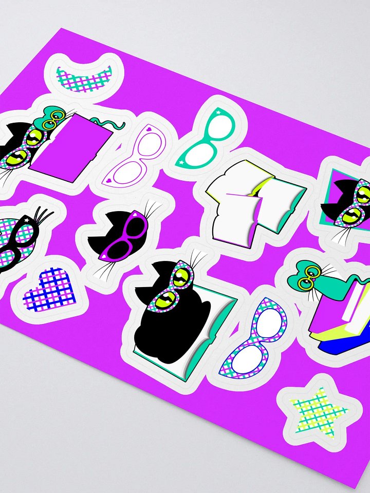 Cat Eye Glasses Sticker Sheet product image (2)
