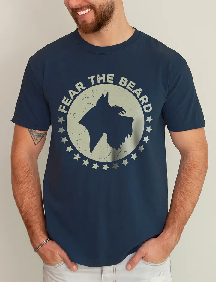 Fear the Beard Tee (Cream) | Retro-Style T-Shirt for Schnauzer Dog Owners product image (18)