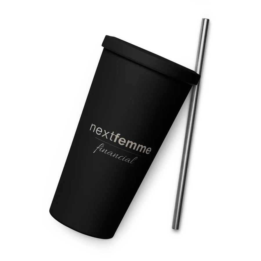 Insulated Tumbler Collection with Straw in Taupe Logotype product image (2)