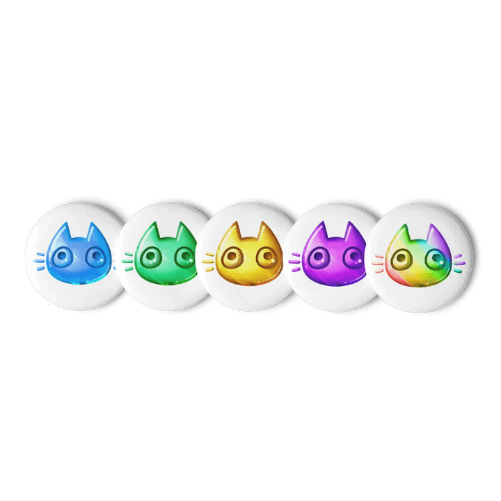 Colour Cat Face Buttons product image (1)