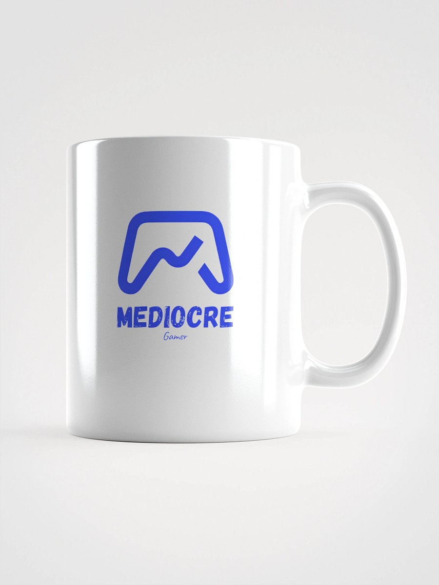 Mediocre Gamer Logo White Glossy Mug product image (1)