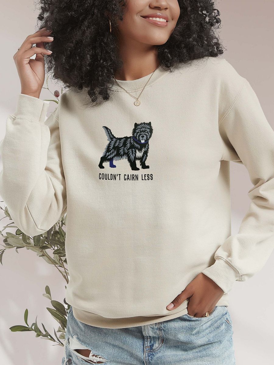 Couldn't Cairn Less Sweatshirt (Embroidered) of a Cairn Terrier(Black) product image (2)
