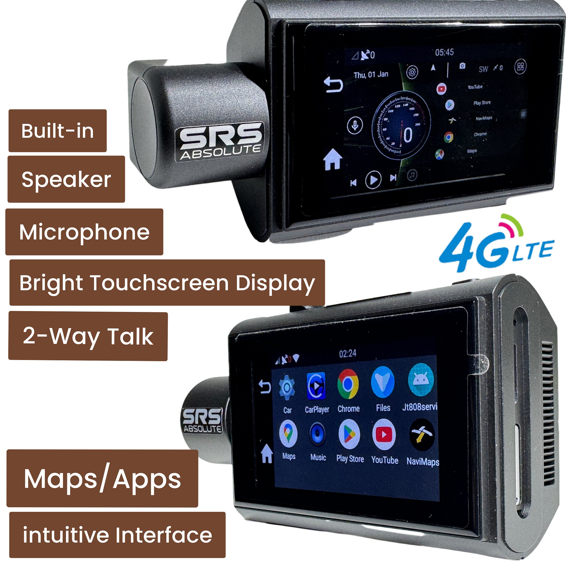 SRS ABSOLUTE Plug/Play 2K 4G Dash Cam 24×7 Remote Audio-Video Monitor Download/Playback/Livestream GPS Tracking Geo-Fence Hyper Lapse G-Sensor Motion Sensor 1TB MicroSD support (S3 2K 4G Gen3) product image (4)