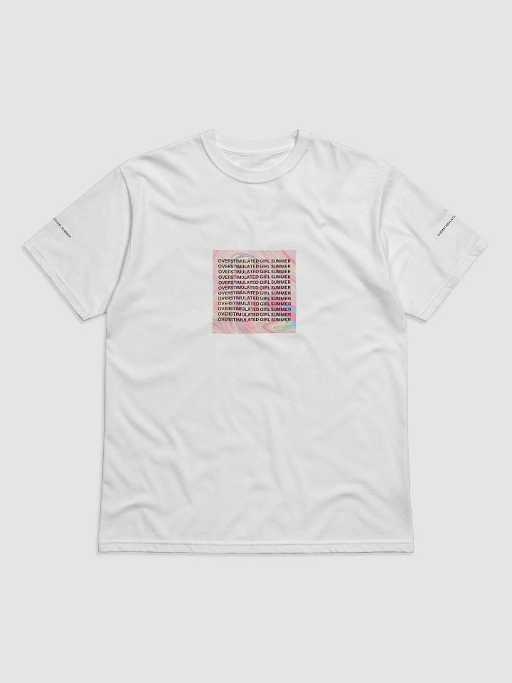 OVERSTIMULATED GIRL SUMMER trippy white eco tee product image (1)