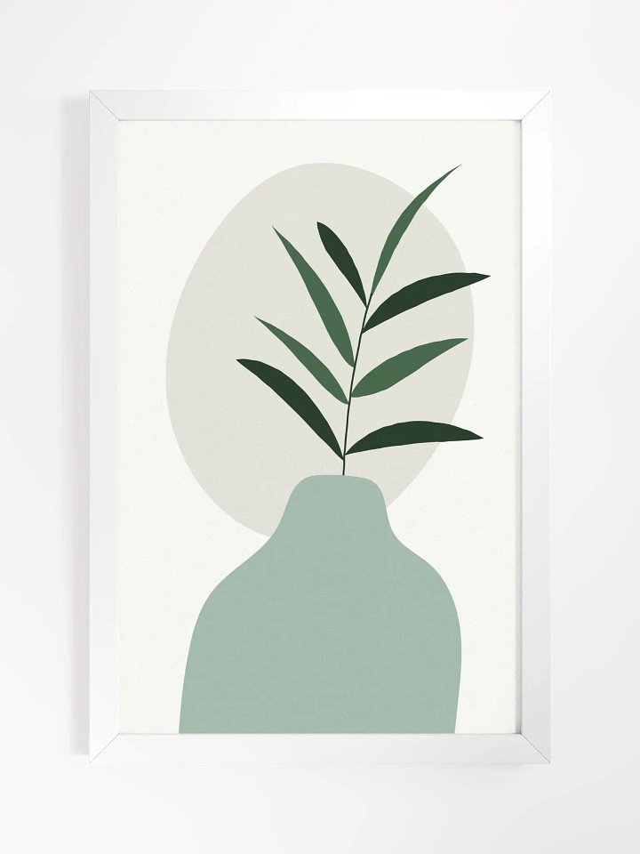 Minimalist Green Vase Matte Poster product image (3)