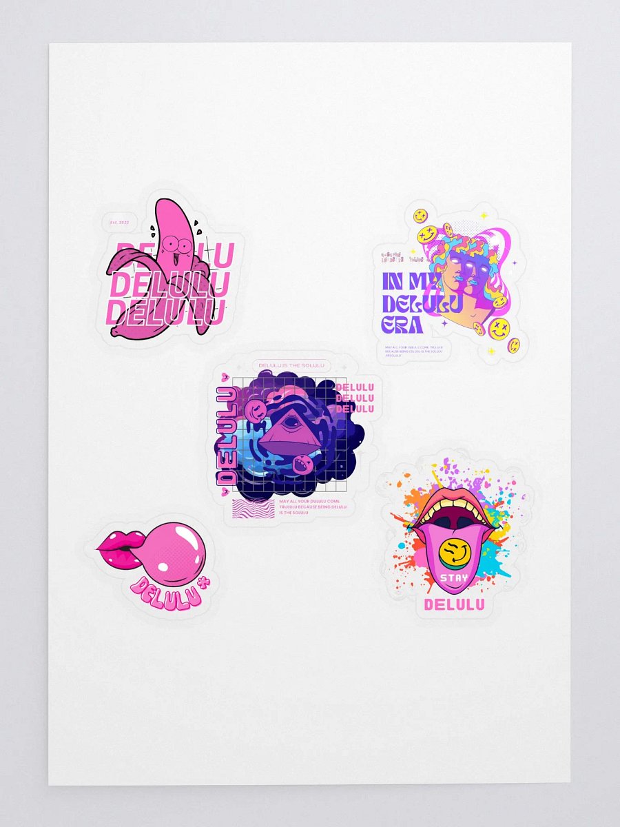 Colorful Delulu Sticker Sheet product image (3)