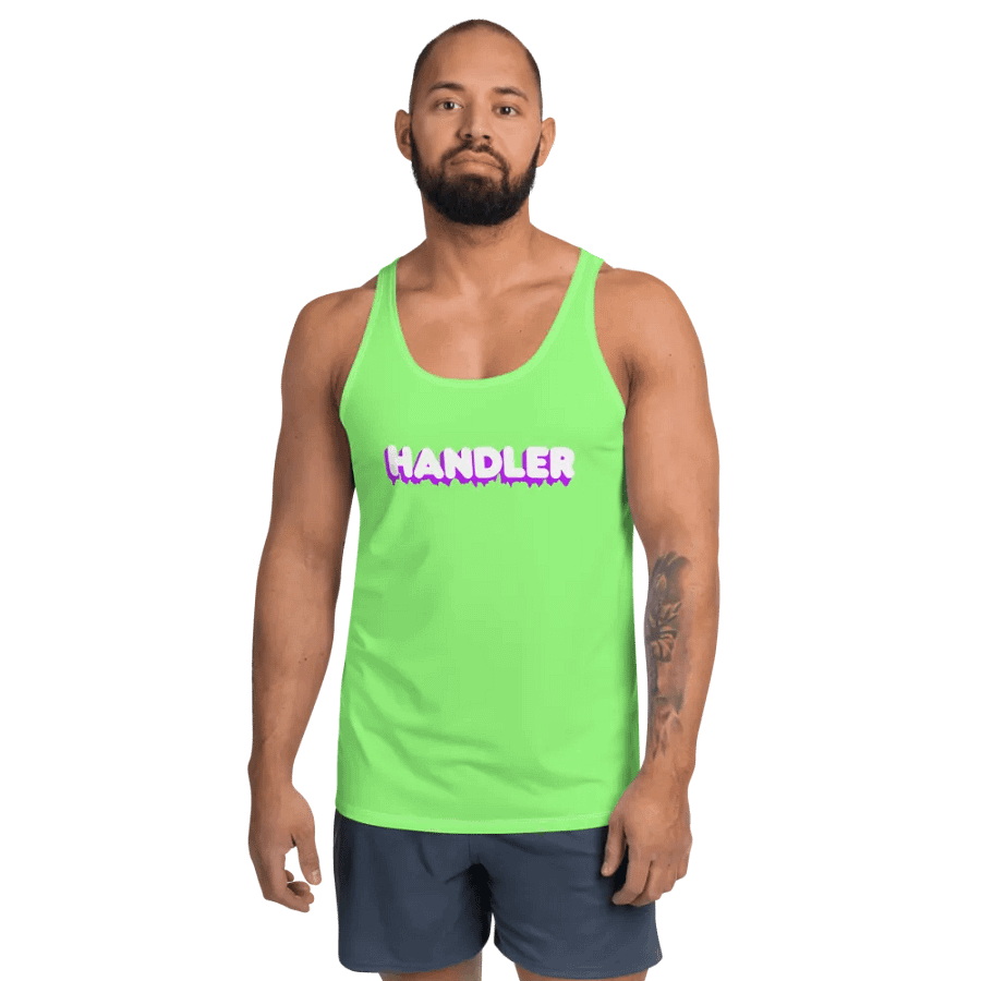 Identity Tank - HANDLER - Lime Green / Purple / White product image (3)