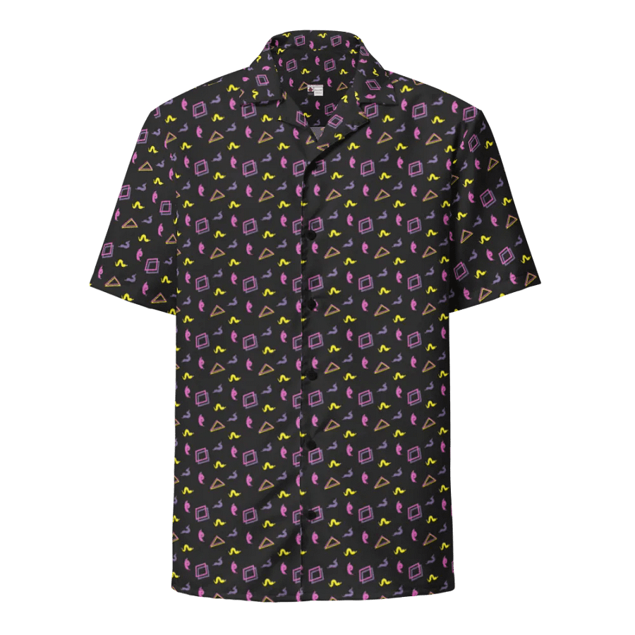 Oh Worm black pattern button down shirt product image (2)