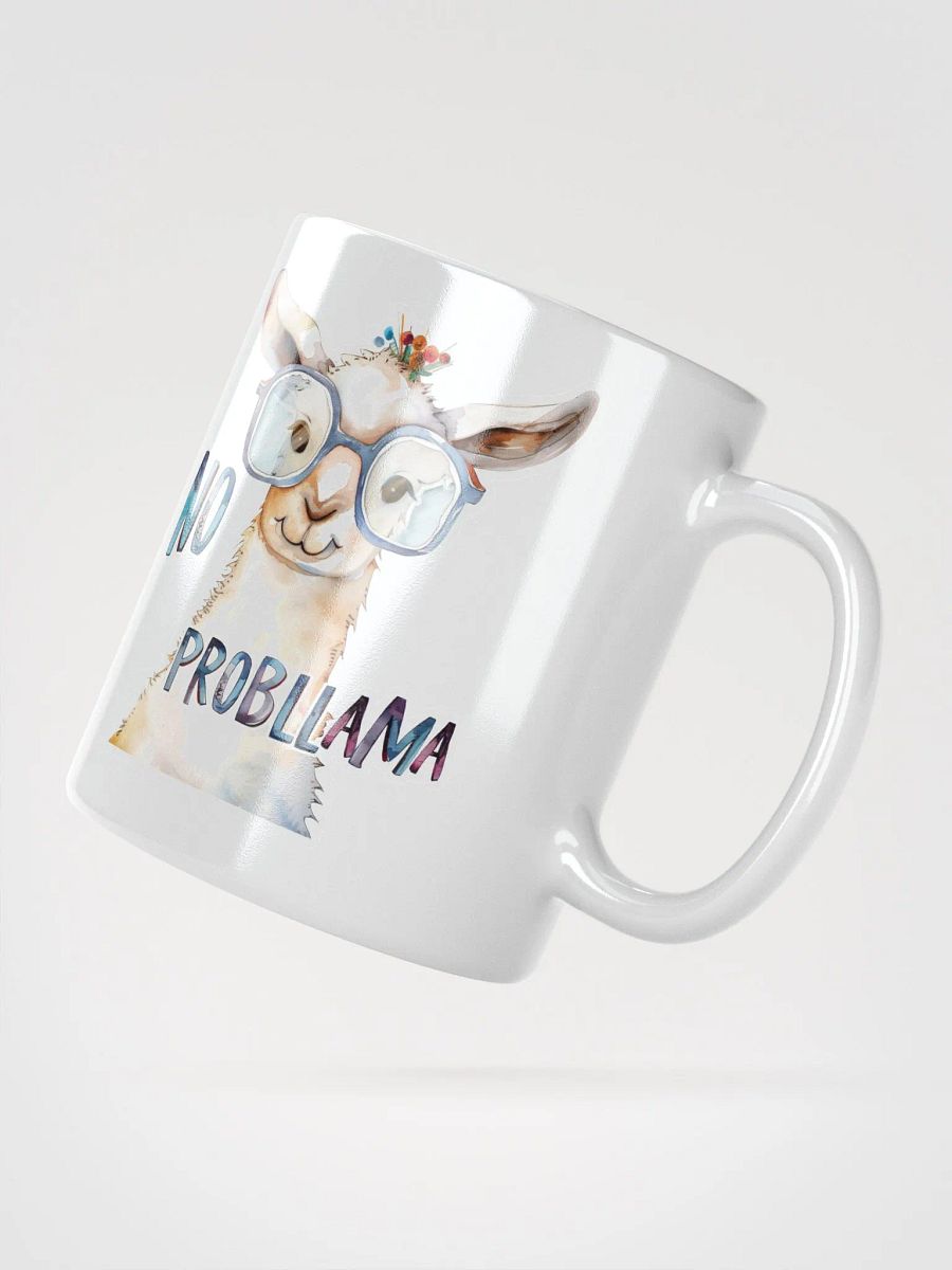No Probllama White Glossy Mug product image (4)