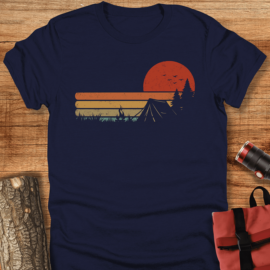 Retro sunset camping, Unisex t-shirt product image (3)