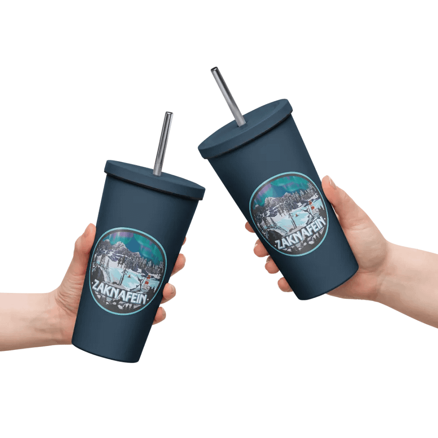 Zaknafein Logo Insulated Tumbler with a Straw product image (4)