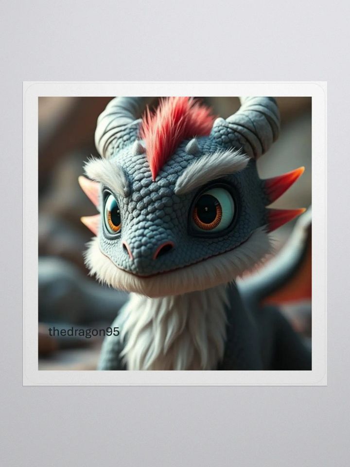 🐉 Flammie – Cute Dragon Sticker 🔥✨ product image (1)