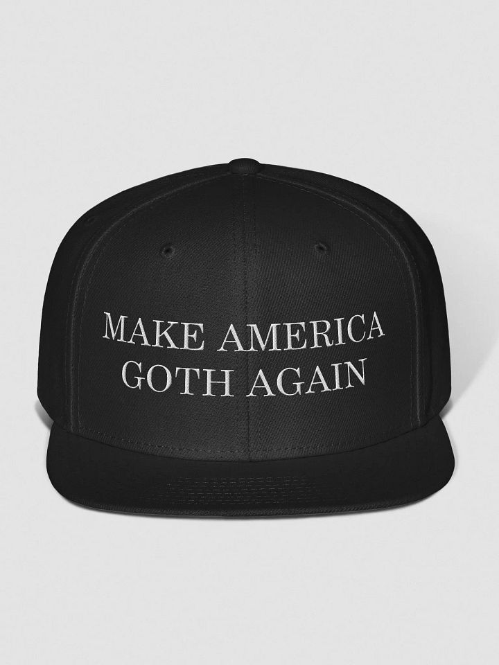 Make America Goth Again Embroidered Snapback - White product image (1)