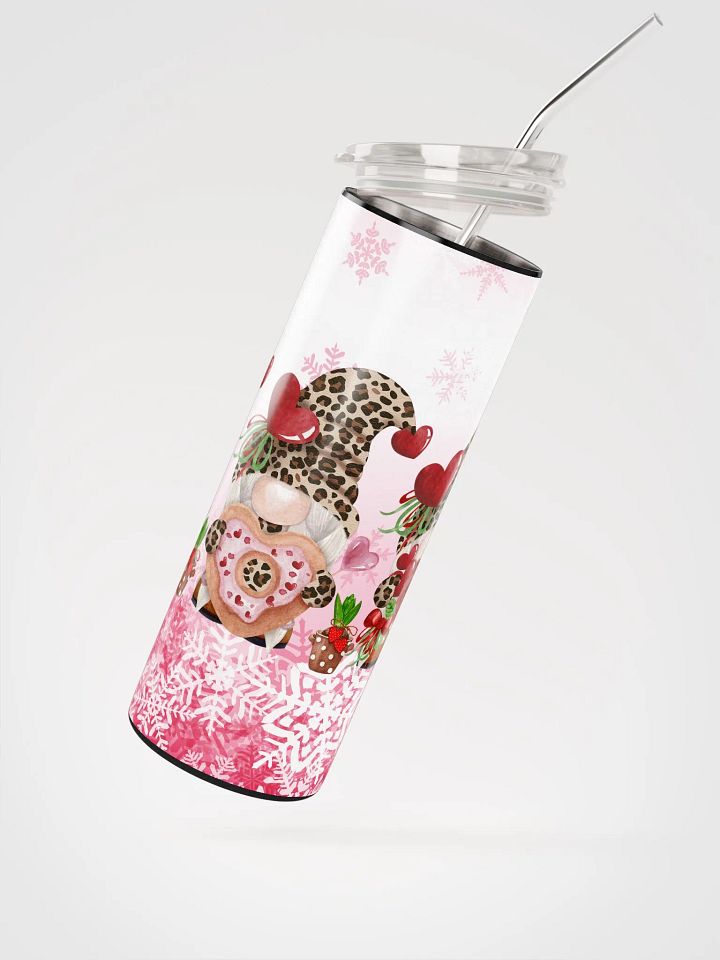 Embrace Love Every Sip: Valentine's Day Stainless Steel Tumbler with Reusable Straw product image (2)