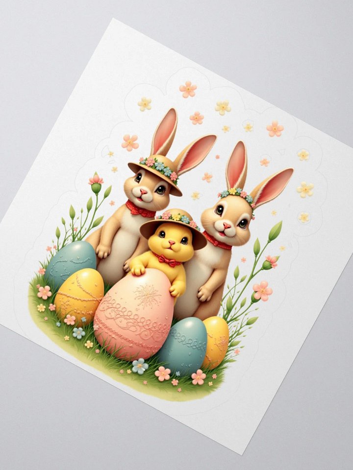 Floral Easter Bunny Sticker Pack product image (5)