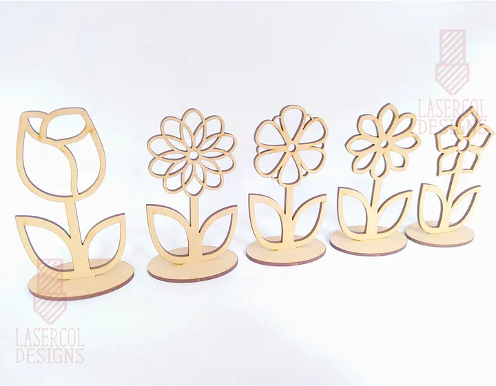 Flowers Bundle (Set 1-2-3-4) - Laser Cut Files product image (2)