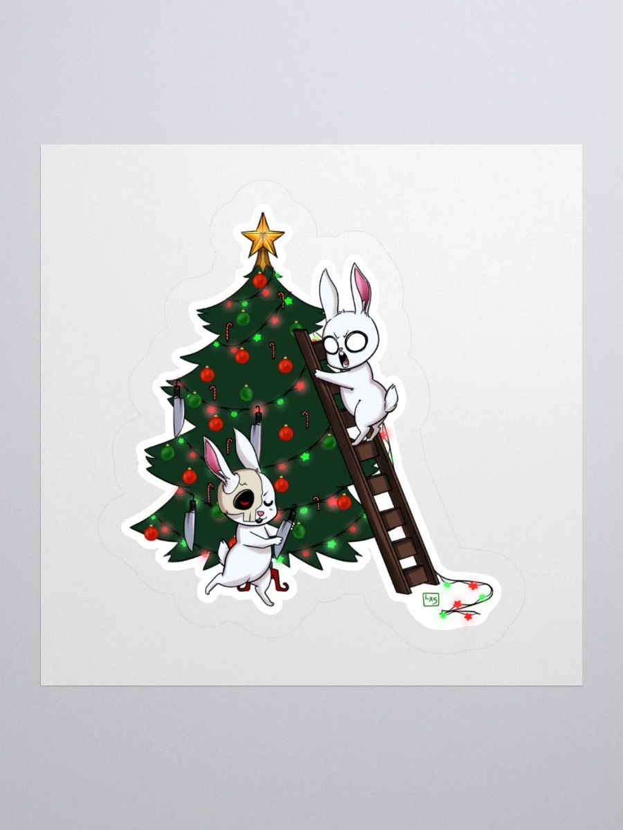 Whimsical Christmas Bunnies Sticker Set product image (4)