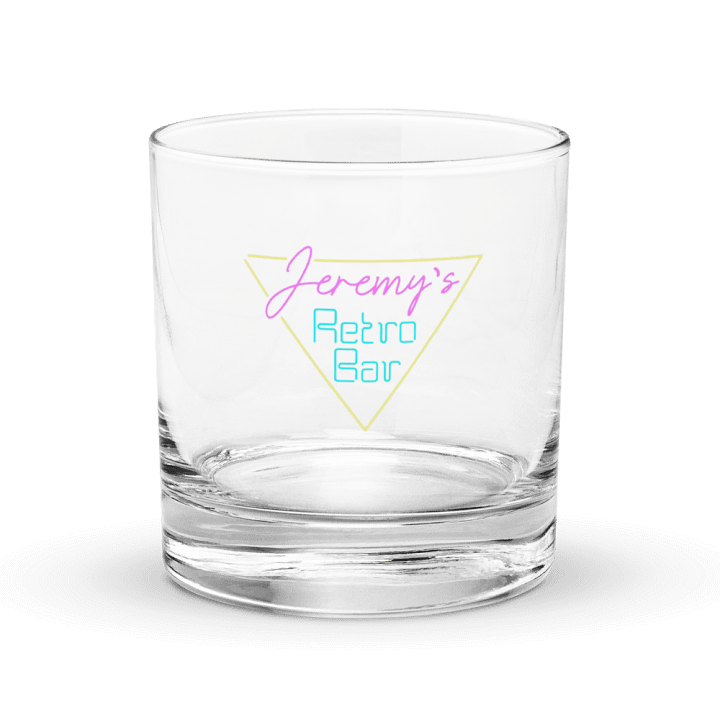 Retro Bar Logo Rocks Glass product image (1)
