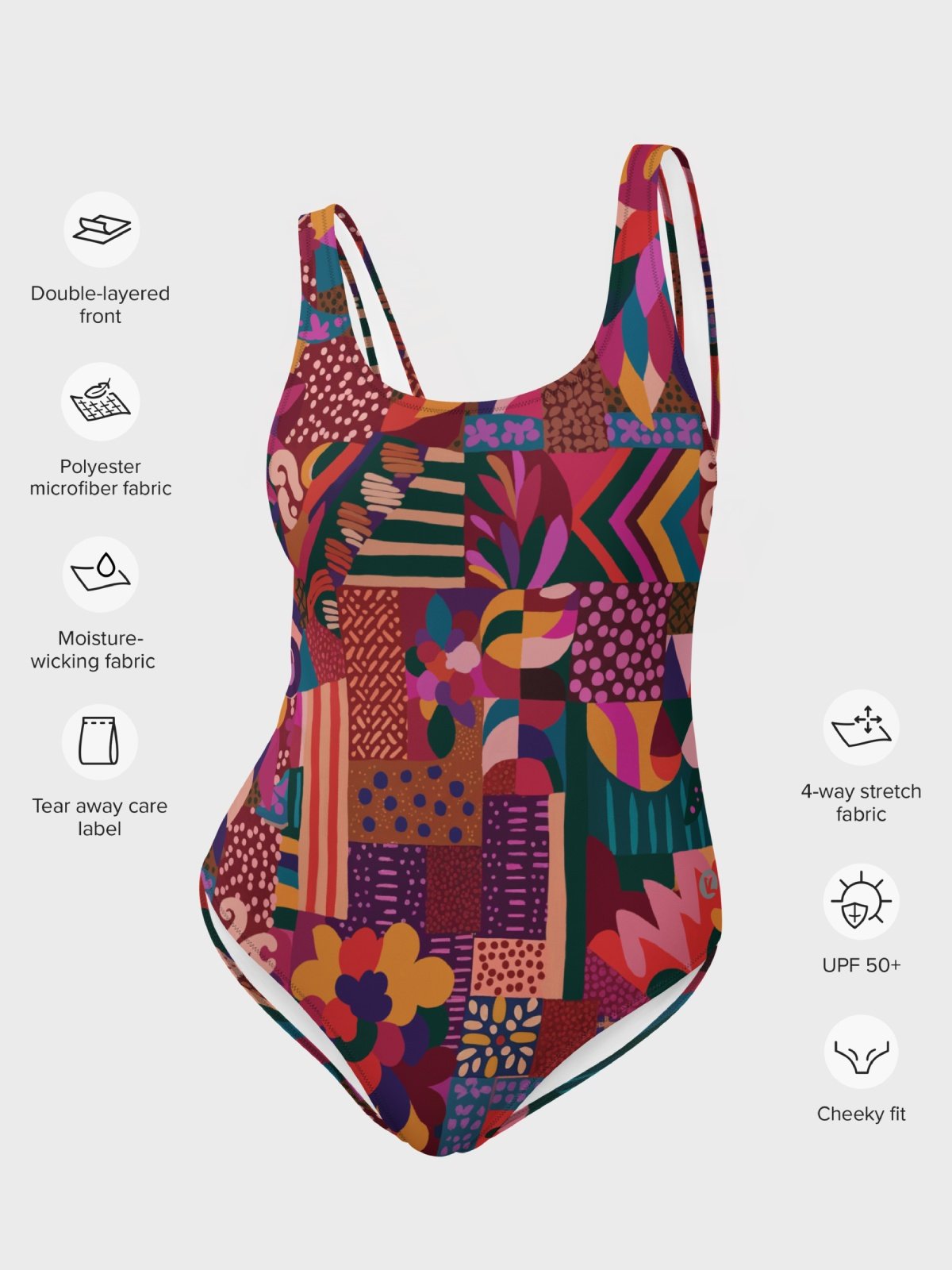 One-piece Swimsuit "Abstract African Ethnic Pattern" product image (7)