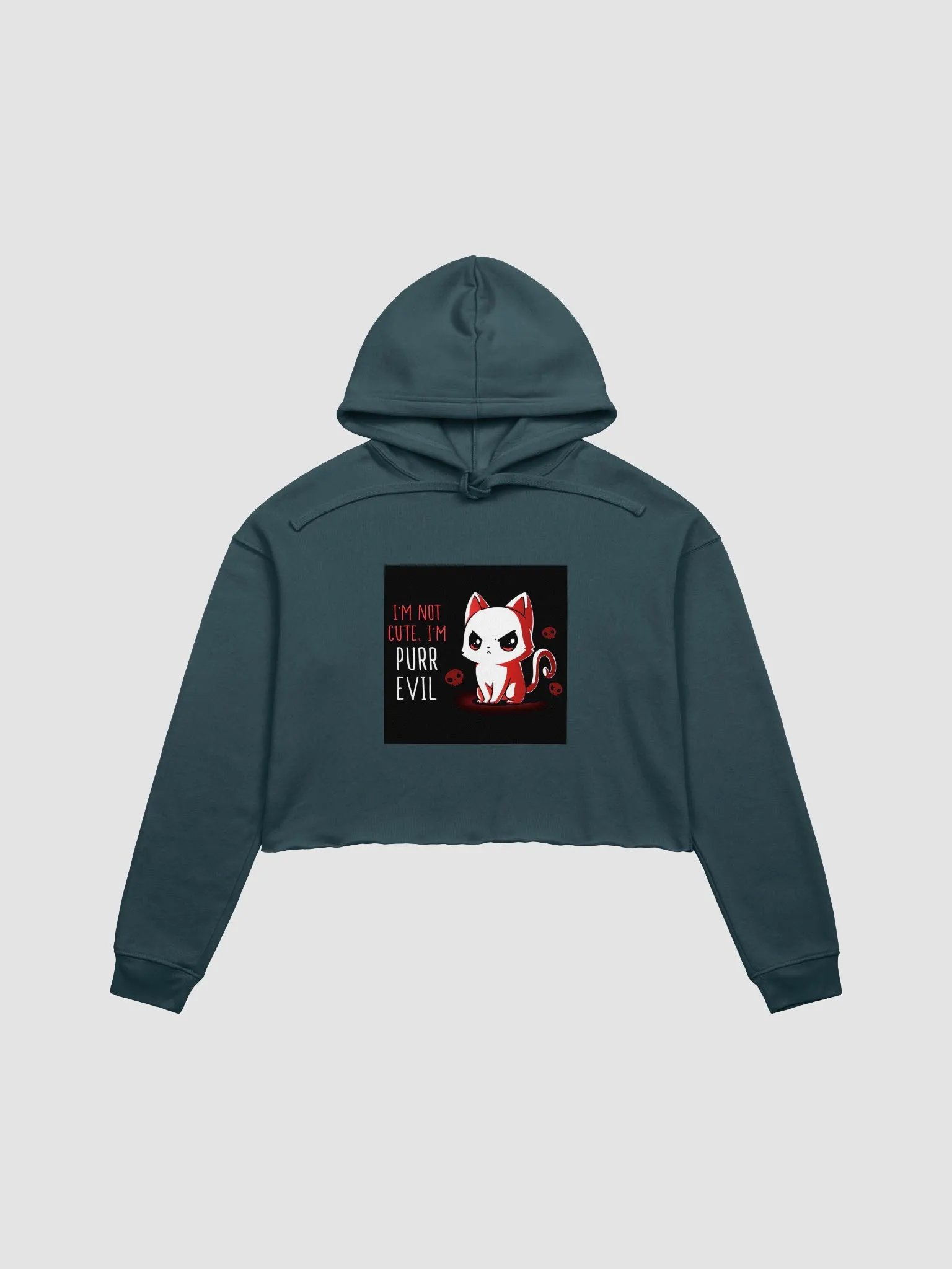 Purr Evil Cute Cat Crop Hoodie product image (8)