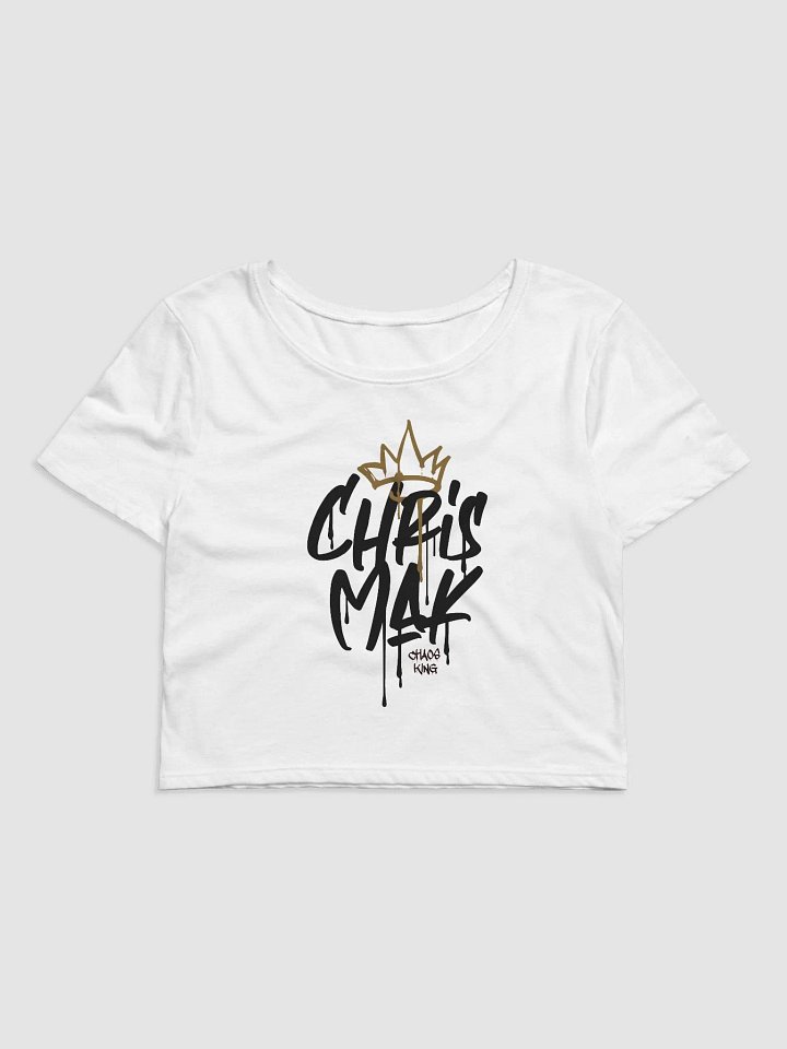 Chaos King Crop top in white. product image (1)