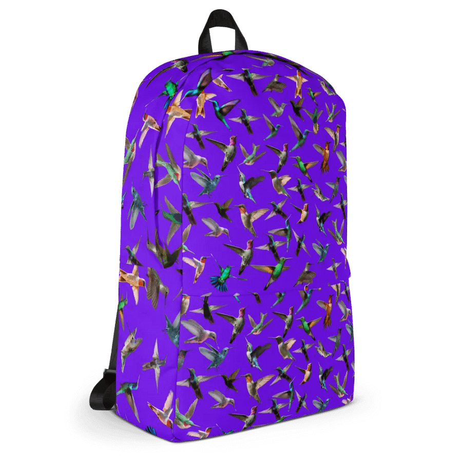 umming birds purple All-Over Print Backpack for arty friends birders product image (11)