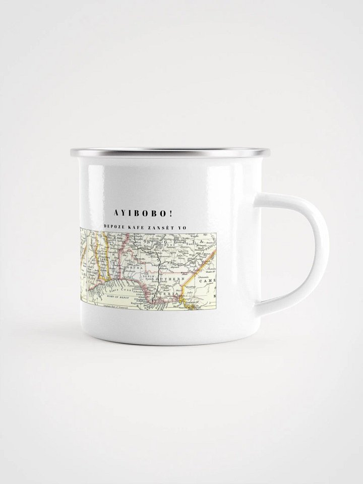 Africa slave Coast Vintage Map Enamel Mug product image (1)