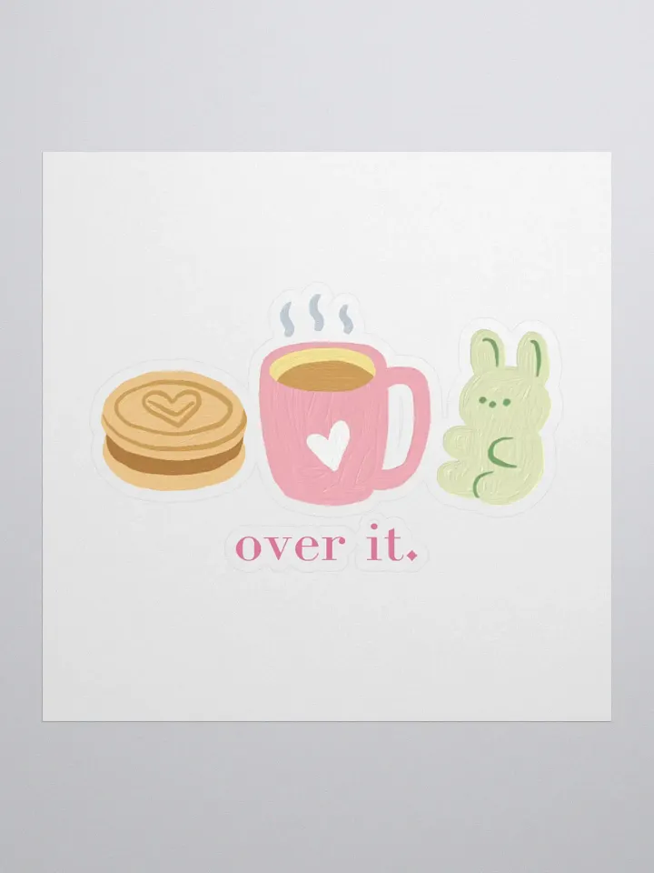 Over It, Cookie Coffee Bunny Sticker product image (2)