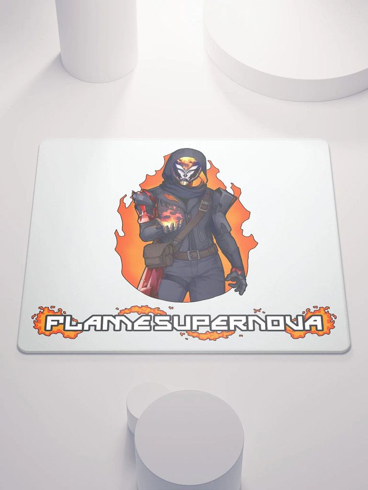 Flame Supernova Gaming Mousepad (White) product image (1)