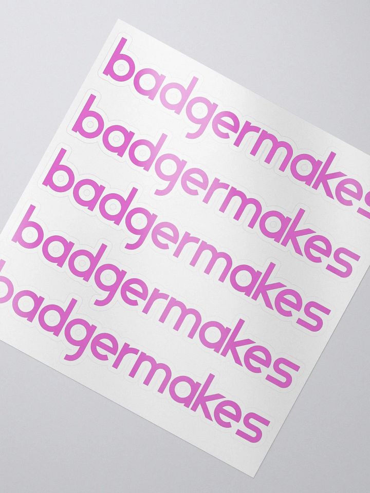 BadgerMakes Type - 4 Stickers product image (2)