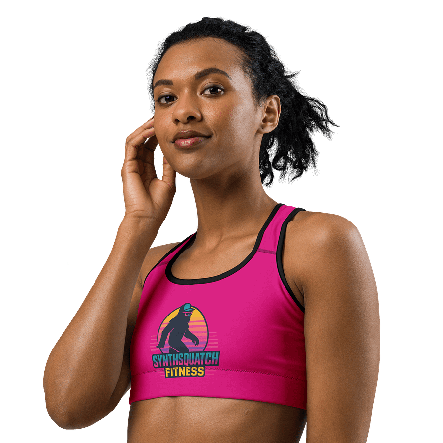 Synthsquatch Fitness Sports Bra (Neon Pink) product image (2)