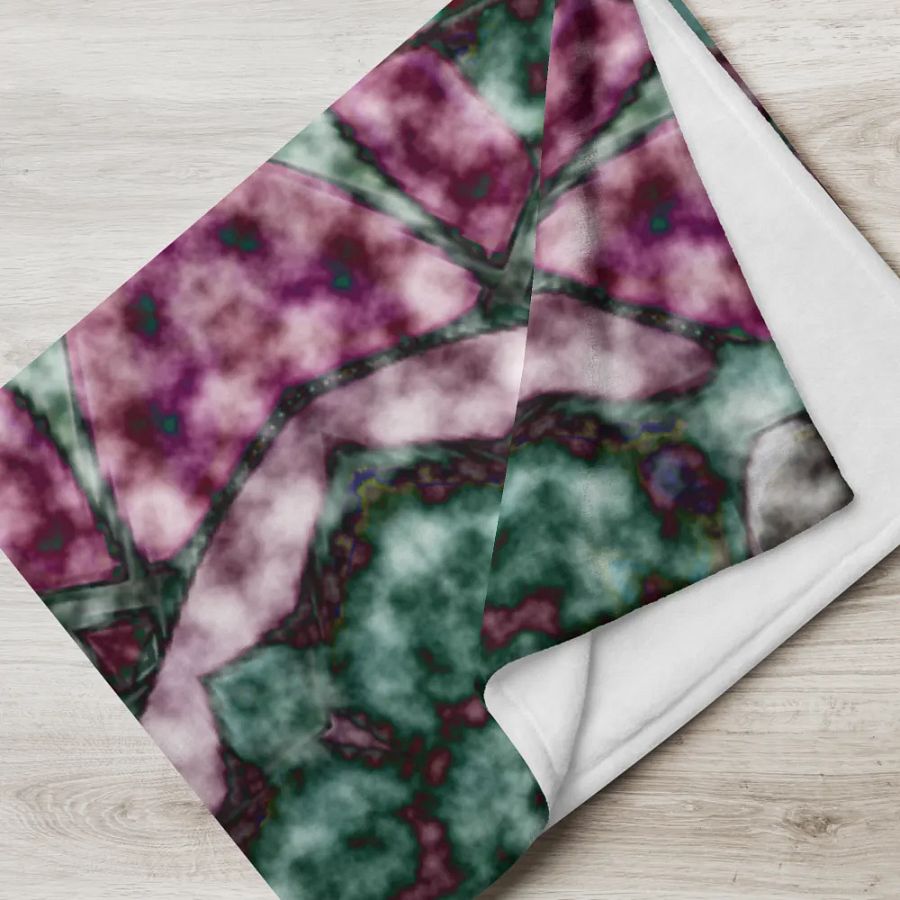 Bohemian 6 Pointed Madala Teal and Pink/ Throw Blanket by Allcolor product image (12)