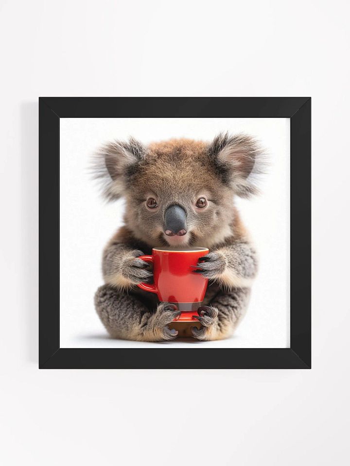 Coffee Lover Cute Baby Koala Bear Wall Art product image (1)
