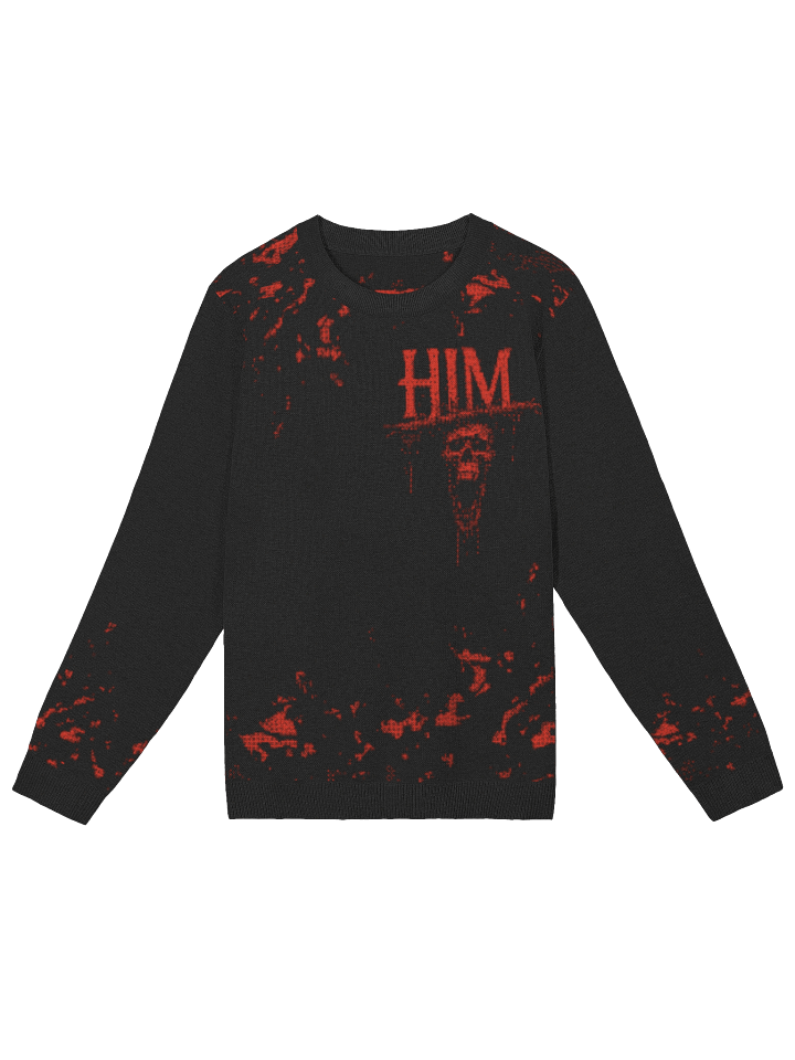 Dark Abstract Knitted Crewneck Sweater product image (1)