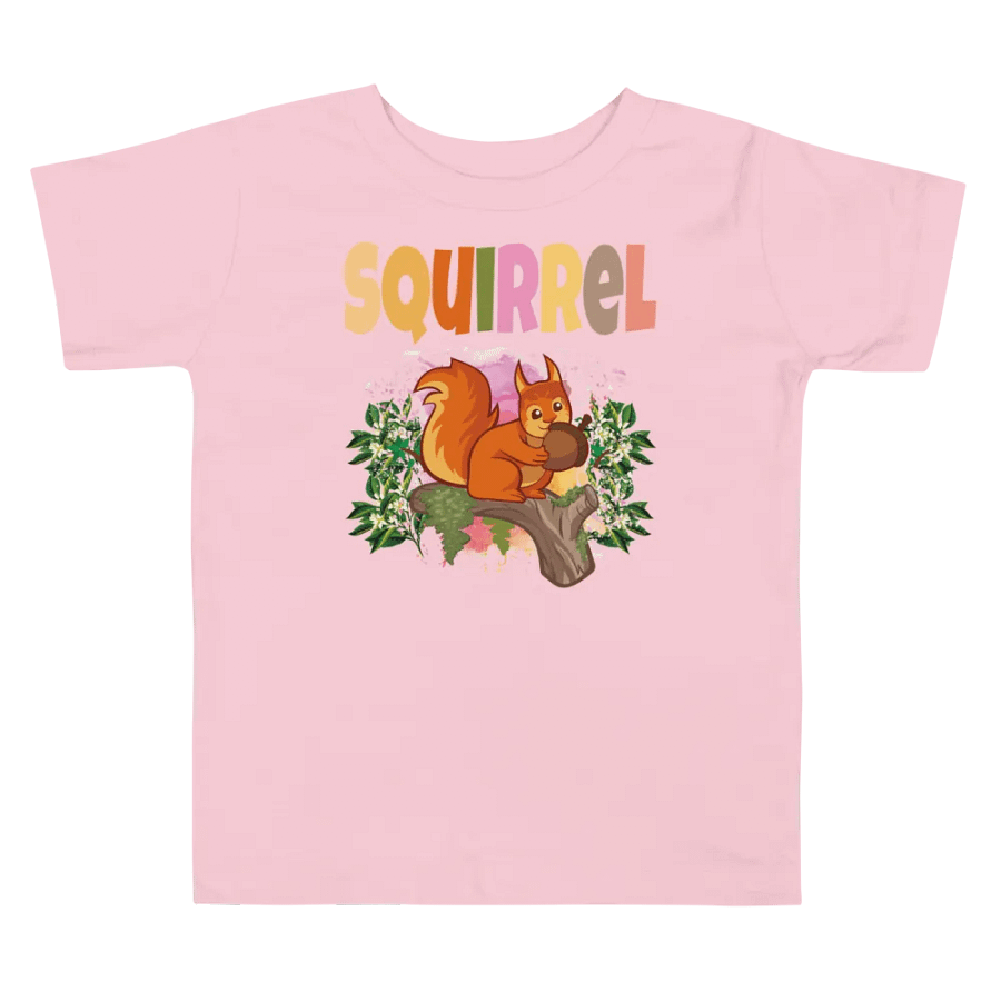 Squirrel Colorful Funny Cute Bella +Canvas Toddler T-Shirt – Funny Shirt, Best Gift for Kids product image (4)