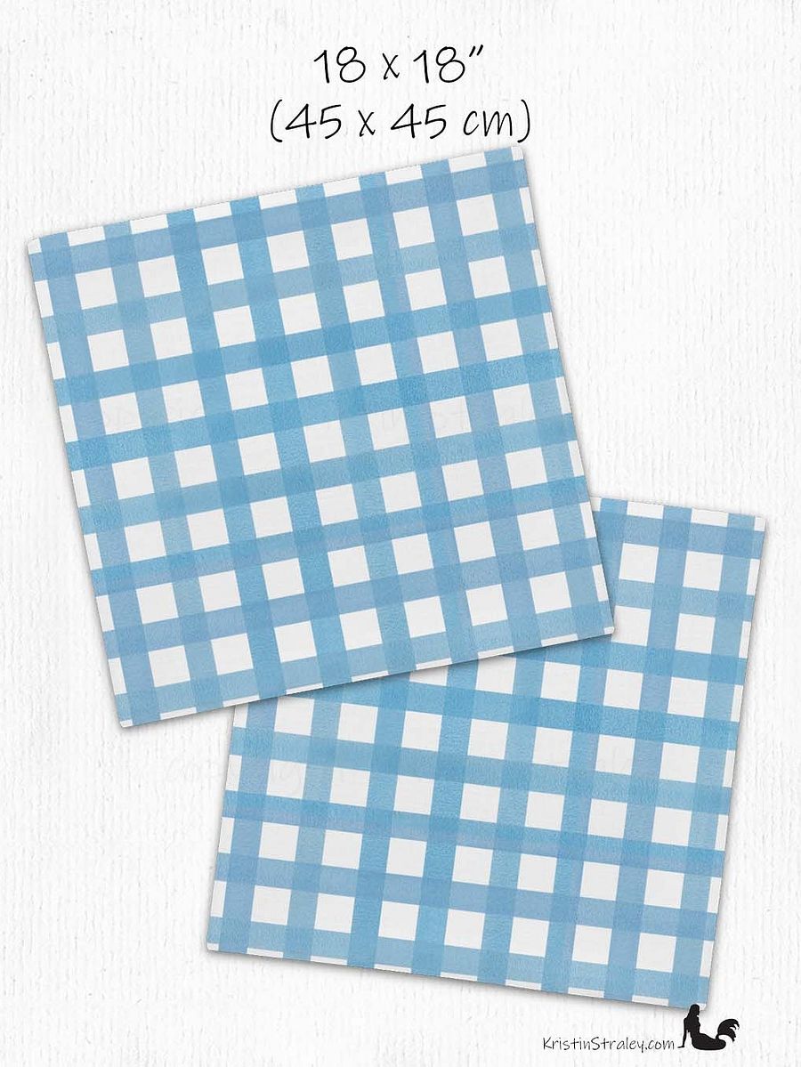 Classic Blue Gingham Checker on White Premium Pillow Case product image (7)