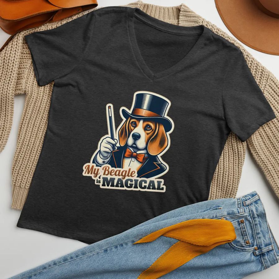 Magician Beagle - V-neck product image (33)