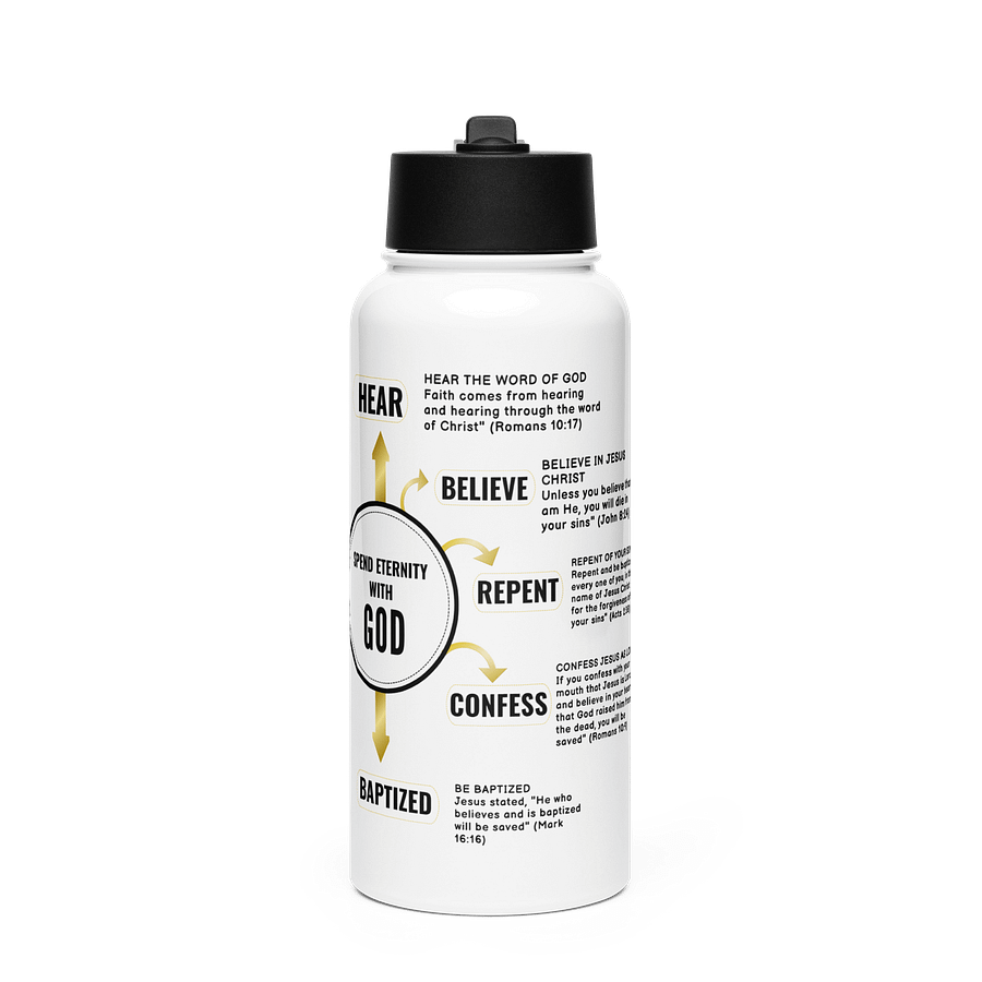 Stylish Faith-Inspired Stainless Steel Water Bottle product image (1)