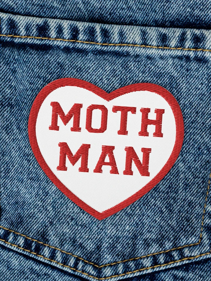 Moth Man 3 inch heart patch product image (1)