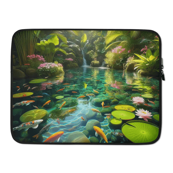 Tranquil Koi Pond Laptop Sleeve |Ai Design product image (2)