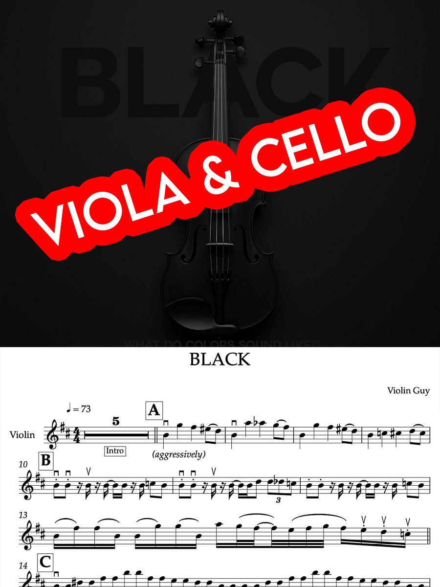BLACK - Viola & BASS Clef Sheet Music product image (1)
