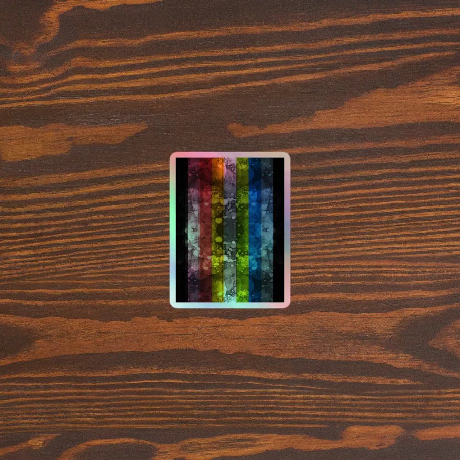 Queer Pride Flag Sticker (Textured Variation) product image (5)